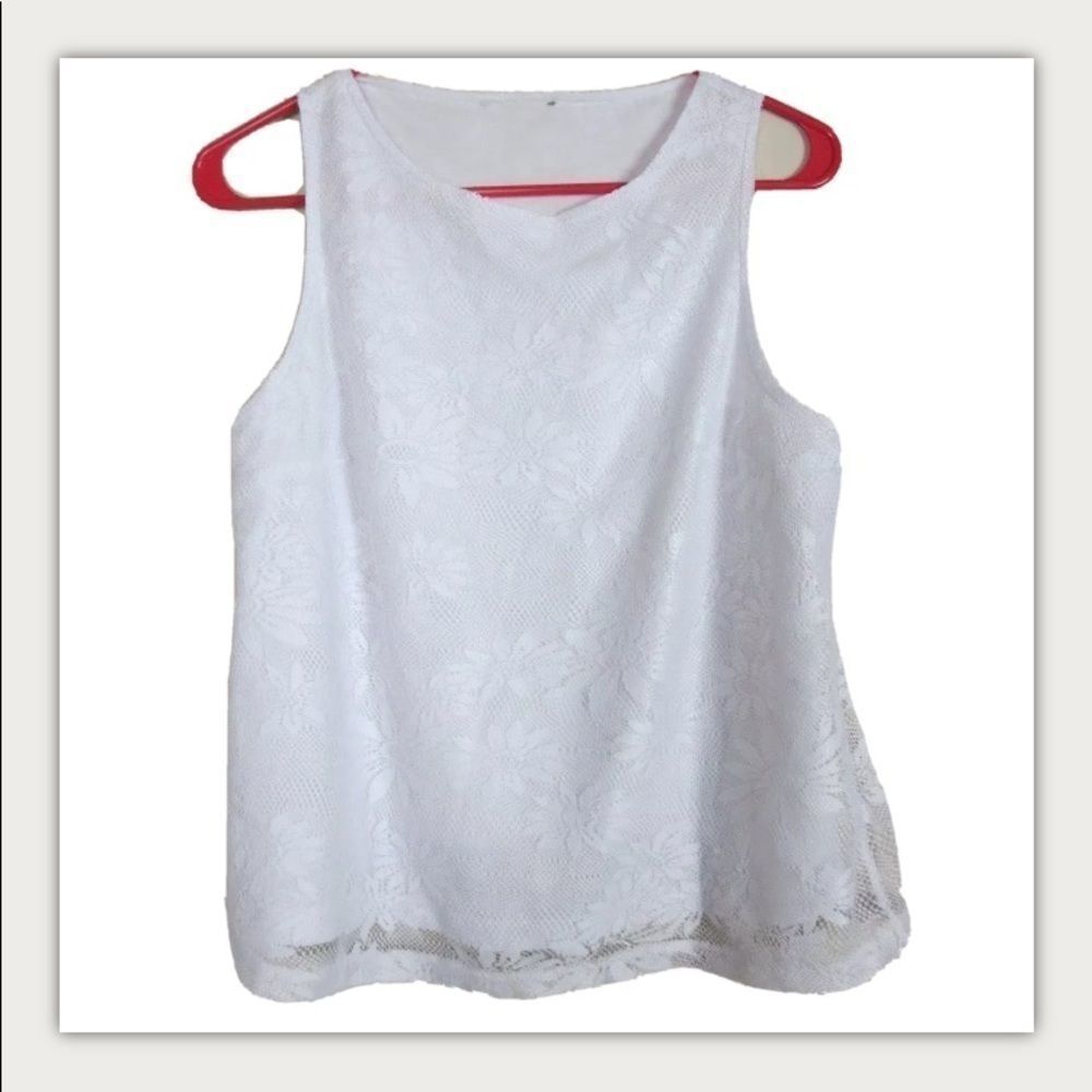 Topshop lace double layer tank top 7434